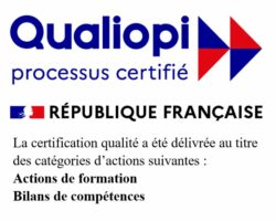 Logo Qualiopi avec domaines compétence Amétis